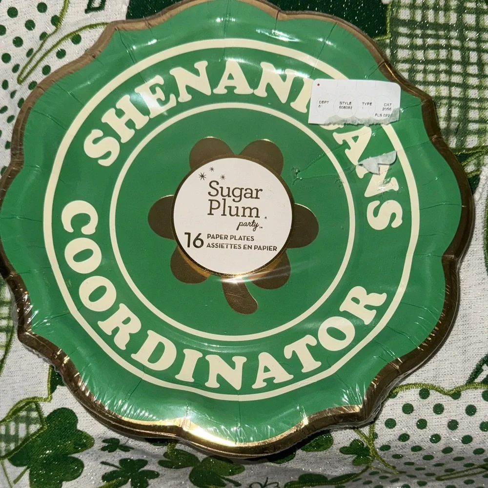 St Patricks Day Set of 2 16ct Shenanigans Coordinator Plates